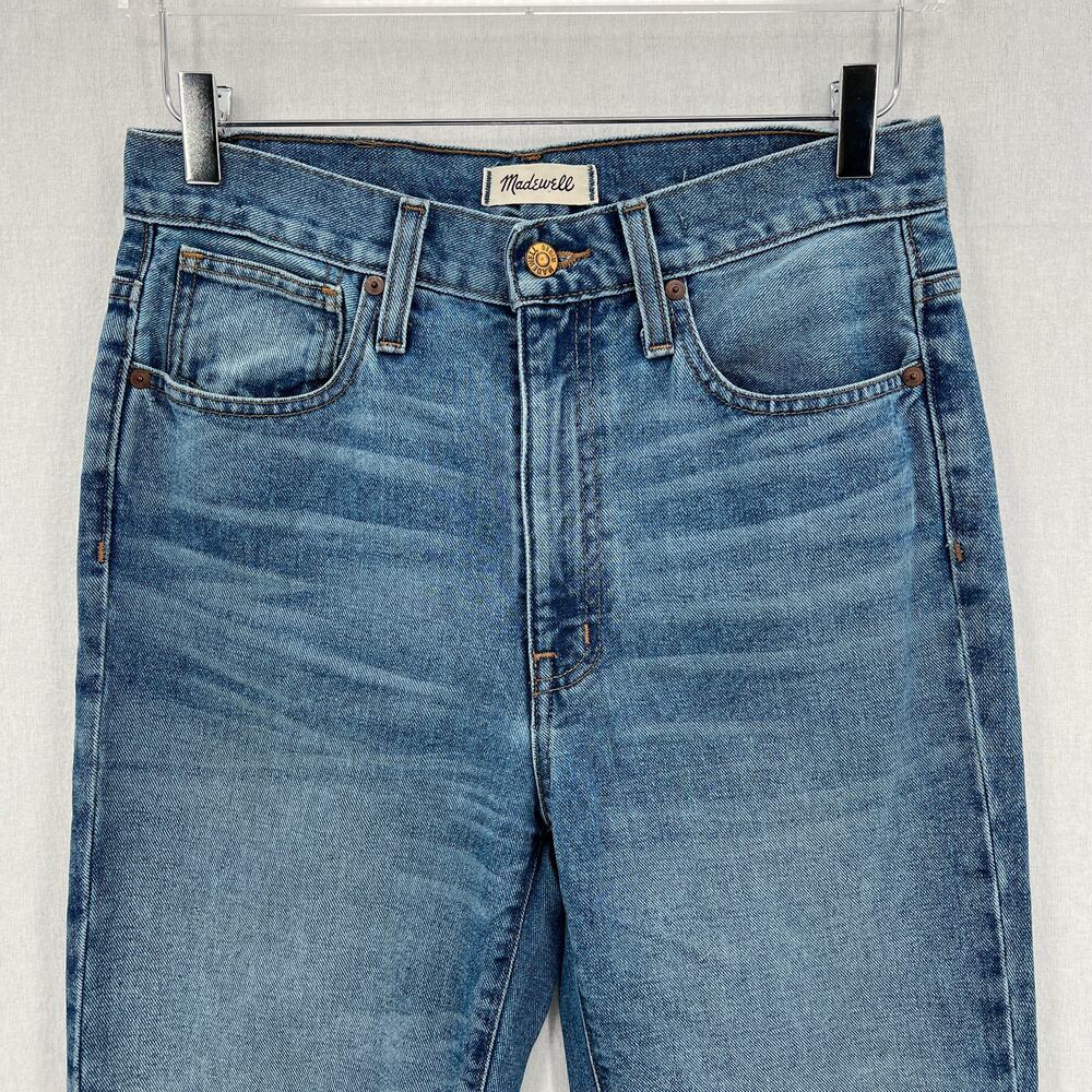 MADEWELL Retro Crop Bootcut Jeans Womens 27 Blue Two Tone Edition High Rise - Picture 7 of 13